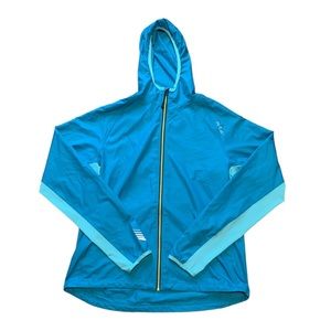 NRS Blue Hooded Phantom Windbreaker Zip Up Jacket L